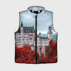 Женский жилет Замок в горах и красный лес