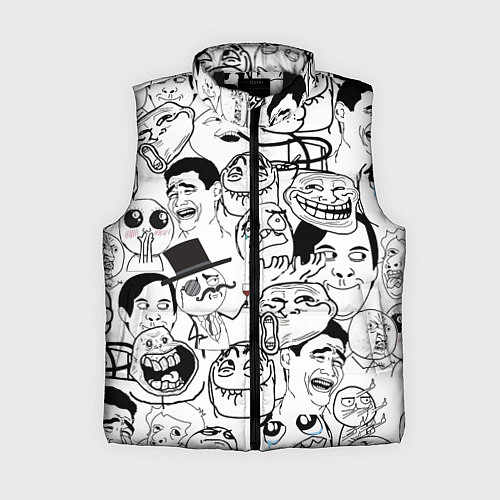 Женский жилет Сборник мемов / 3D-Черный – фото 1