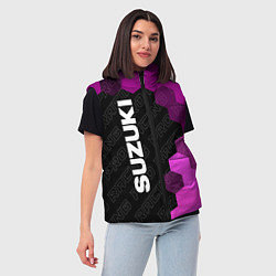 Женский жилет Suzuki pro racing: по-вертикали, цвет: 3D-черный — фото 2