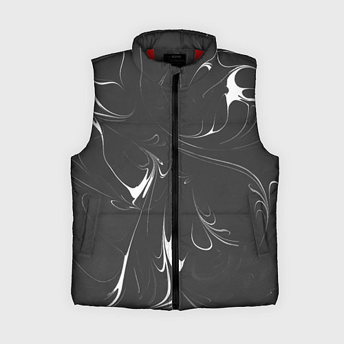 Женский жилет Черно-белый узор / 3D-Красный – фото 1