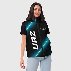 Женский жилет UAZ неоновые лампы, цвет: 3D-черный — фото 2