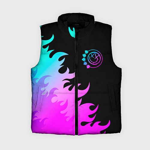 Женский жилет Blink 182 неоновый огонь / 3D-Черный – фото 1