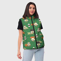 Женский жилет Chicken gun battle, цвет: 3D-красный — фото 2