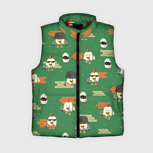 Женский жилет Chicken gun battle / 3D-Красный – фото 1