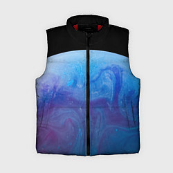 Женский жилет Часть красочной планеты и космос, цвет: 3D-красный