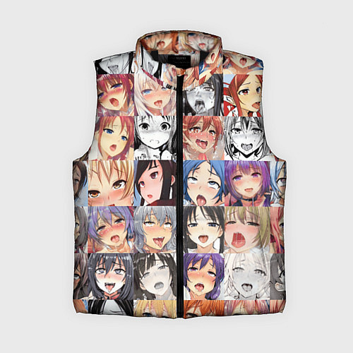 Женский жилет Anime hentai ahegao manga / 3D-Черный – фото 1