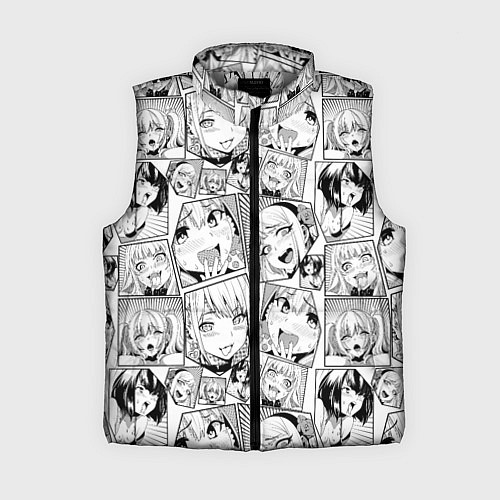 Женский жилет Anime hentai ahegao / 3D-Светло-серый – фото 1