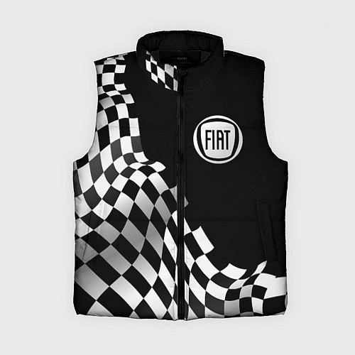 Женский жилет Fiat racing flag / 3D-Черный – фото 1