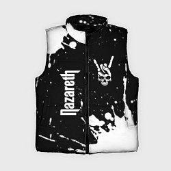 Женский жилет Nazareth и рок символ на темном фоне