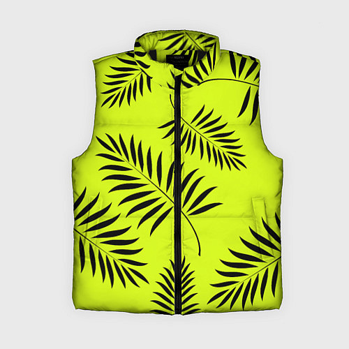 Женский жилет Пальмовые ветви / 3D-Черный – фото 1