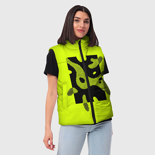 Женский жилет Pixel paths / 3D-Светло-серый – фото 3