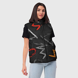 Женский жилет Паттерн фигуры, цвет: 3D-черный — фото 2