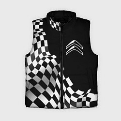 Женский жилет Citroen racing flag, цвет: 3D-черный
