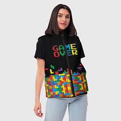 Женский жилет Game over, цвет: 3D-светло-серый — фото 2