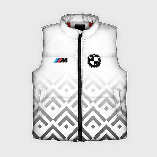 Женский жилет BMW m power - белый / 3D-Красный – фото 1