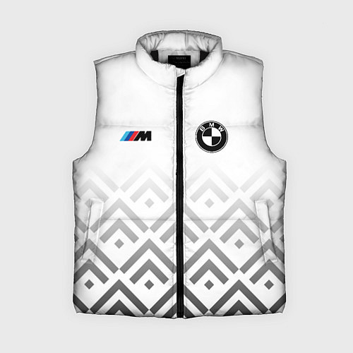 Женский жилет BMW m power - белый / 3D-Черный – фото 1