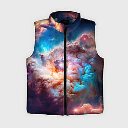 Женский жилет Небула в космосе в голубо-розовых тонах - нейронна