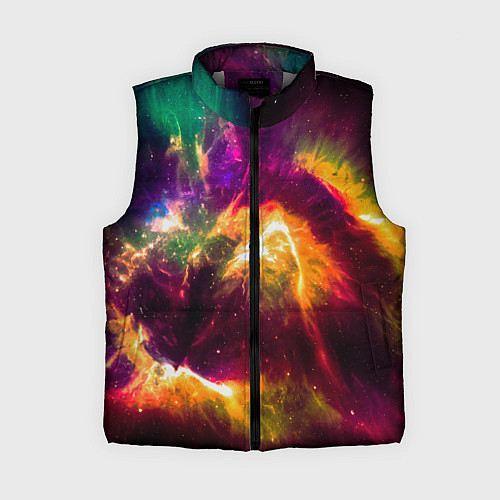 Женский жилет Небула в космосе разноцветная - нейронная сеть / 3D-Светло-серый – фото 1