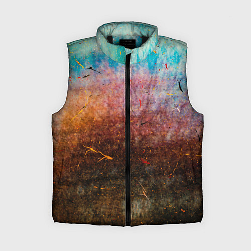 Женский жилет Разноцветные тени и краски / 3D-Черный – фото 1