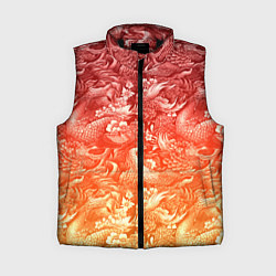 Женский жилет Огненная татуировка с элементами дракона