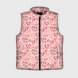 Женский жилет I love you паттерн