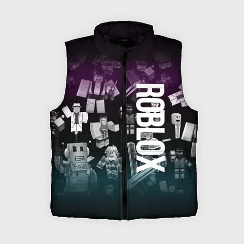 Женский жилет Роблокс персонажи под градиентом / 3D-Черный – фото 1