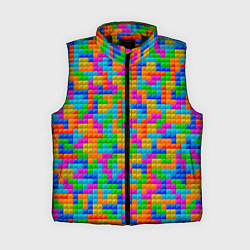 Женский жилет Крупные блоки Тетрис