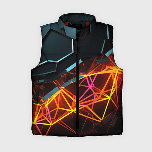 Женский жилет Разломленные плитки / 3D-Красный – фото 1