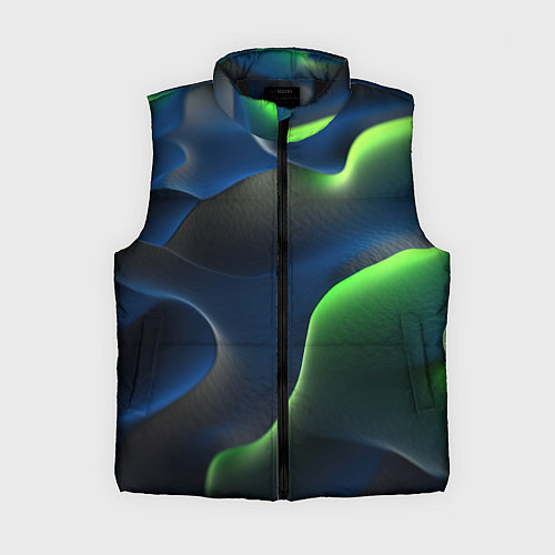 Женский жилет Плиты и неоновое свечение / 3D-Черный – фото 1