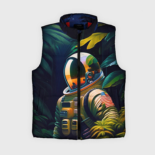Женский жилет Космонавт в зарослях / 3D-Красный – фото 1