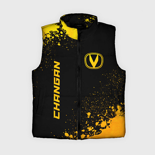 Женский жилет Changan - gold gradient: надпись, символ / 3D-Черный – фото 1