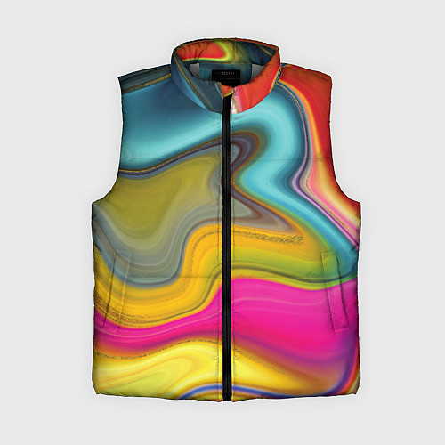 Женский жилет Волны цвета / 3D-Светло-серый – фото 1