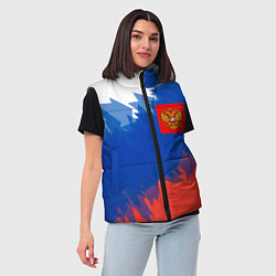Женский жилет Я патриот России, цвет: 3D-светло-серый — фото 2