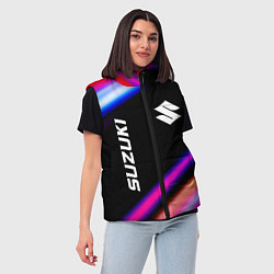Женский жилет Suzuki speed lights, цвет: 3D-черный — фото 2