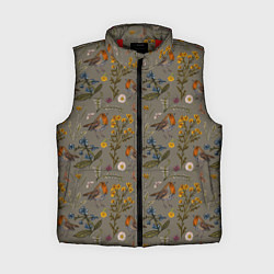 Женский жилет Малиновки и зверобой