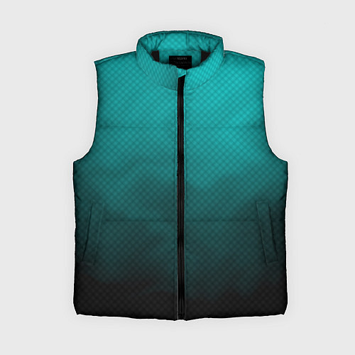 Женский жилет Бирюзово-черный дым - Хуф и Ся / 3D-Черный – фото 1