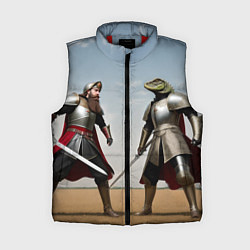 Женский жилет Древний Рус против Ящера, цвет: 3D-красный