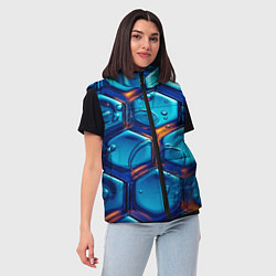 Женский жилет Водянистые наносоты, цвет: 3D-черный — фото 2
