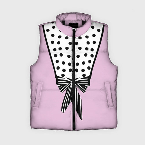 Женский жилет Костюм Барби: черный горох с полосатым бантом / 3D-Черный – фото 1