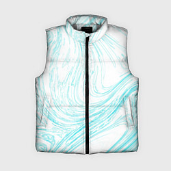 Женский жилет Абстракция бело-голубой