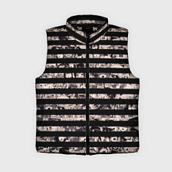 Женский жилет В полоску с ахегао, цвет: 3D-черный