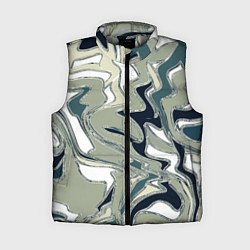Женский жилет Абстракция оливковый