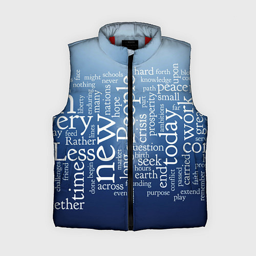 Женский жилет Мир словесных пазлов / 3D-Красный – фото 1