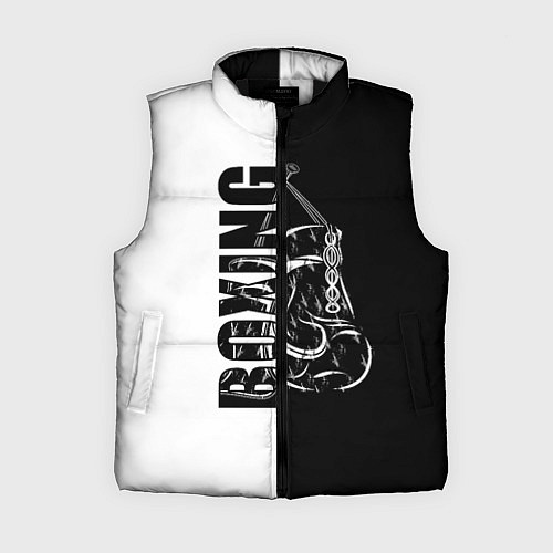 Женский жилет Boxing чёрно-белое / 3D-Черный – фото 1