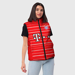 Женский жилет Джамал Мусиала Бавария Мюнхен форма 2223 домашняя, цвет: 3D-светло-серый — фото 2