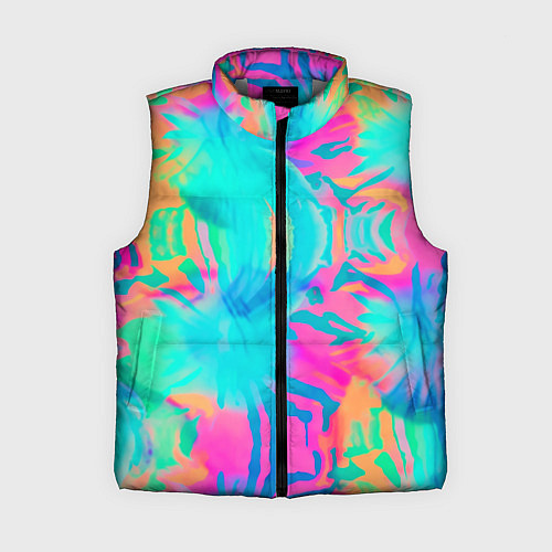 Женский жилет Кислотный тай-дай: паттерн / 3D-Светло-серый – фото 1