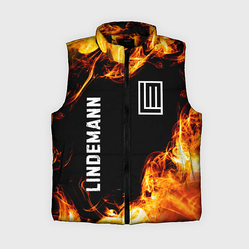 Женский жилет Lindemann и пылающий огонь / 3D-Черный – фото 1
