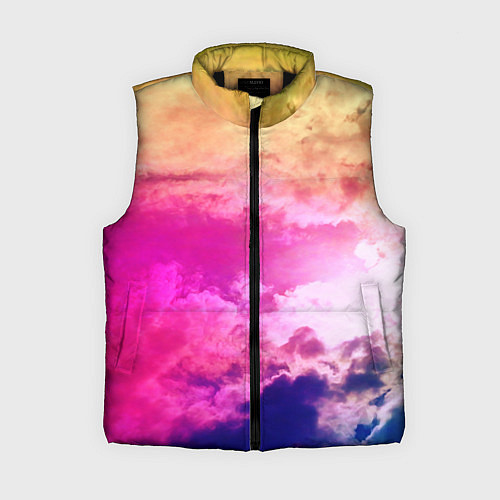 Женский жилет Разноцветное небо / 3D-Черный – фото 1