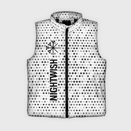 Женский жилет Nightwish glitch на светлом фоне: по-вертикали / 3D-Черный – фото 1