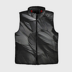 Женский жилет Черные перья ворона